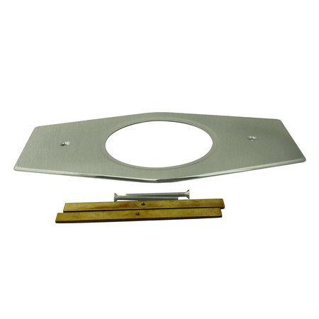 WESTBRASS One-Hole Remodel Plate for Moen and Delta in Satin Nickel D502-07